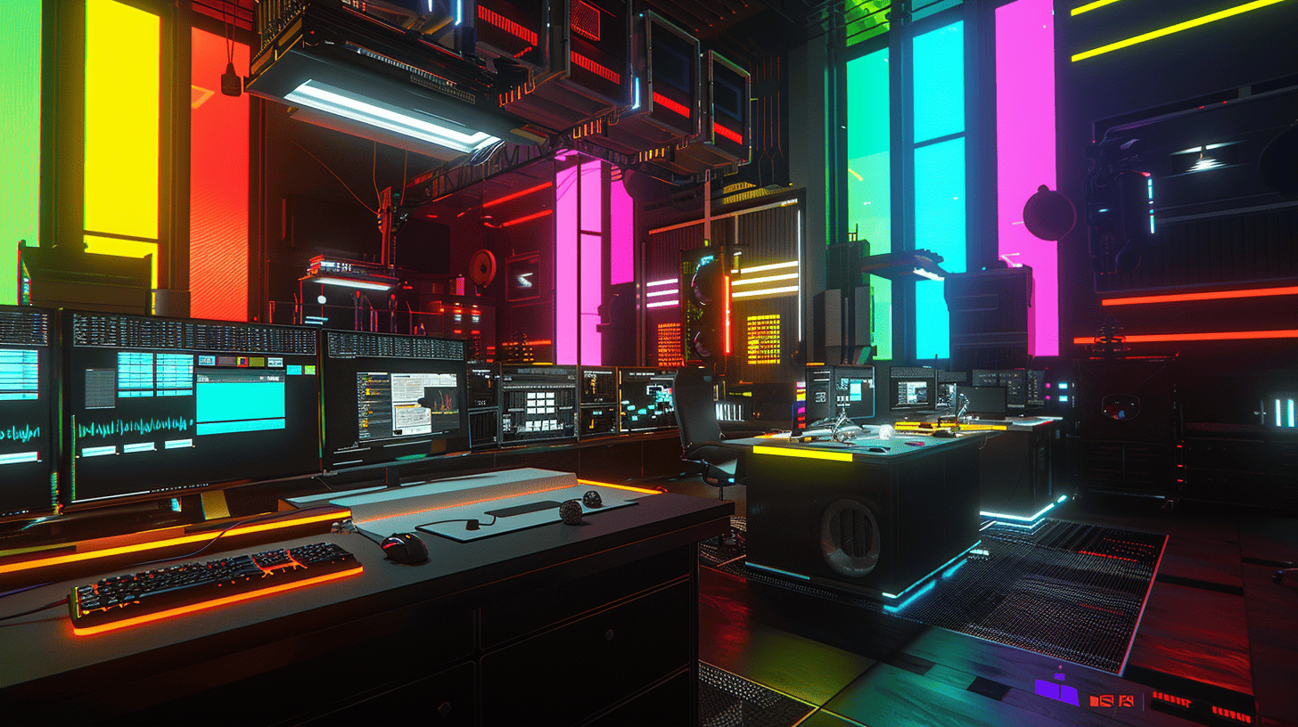 Ordenador de alta gama para edición de vídeo y renderizado 3D, con monitores 4K y sistema de refrigeración avanzada