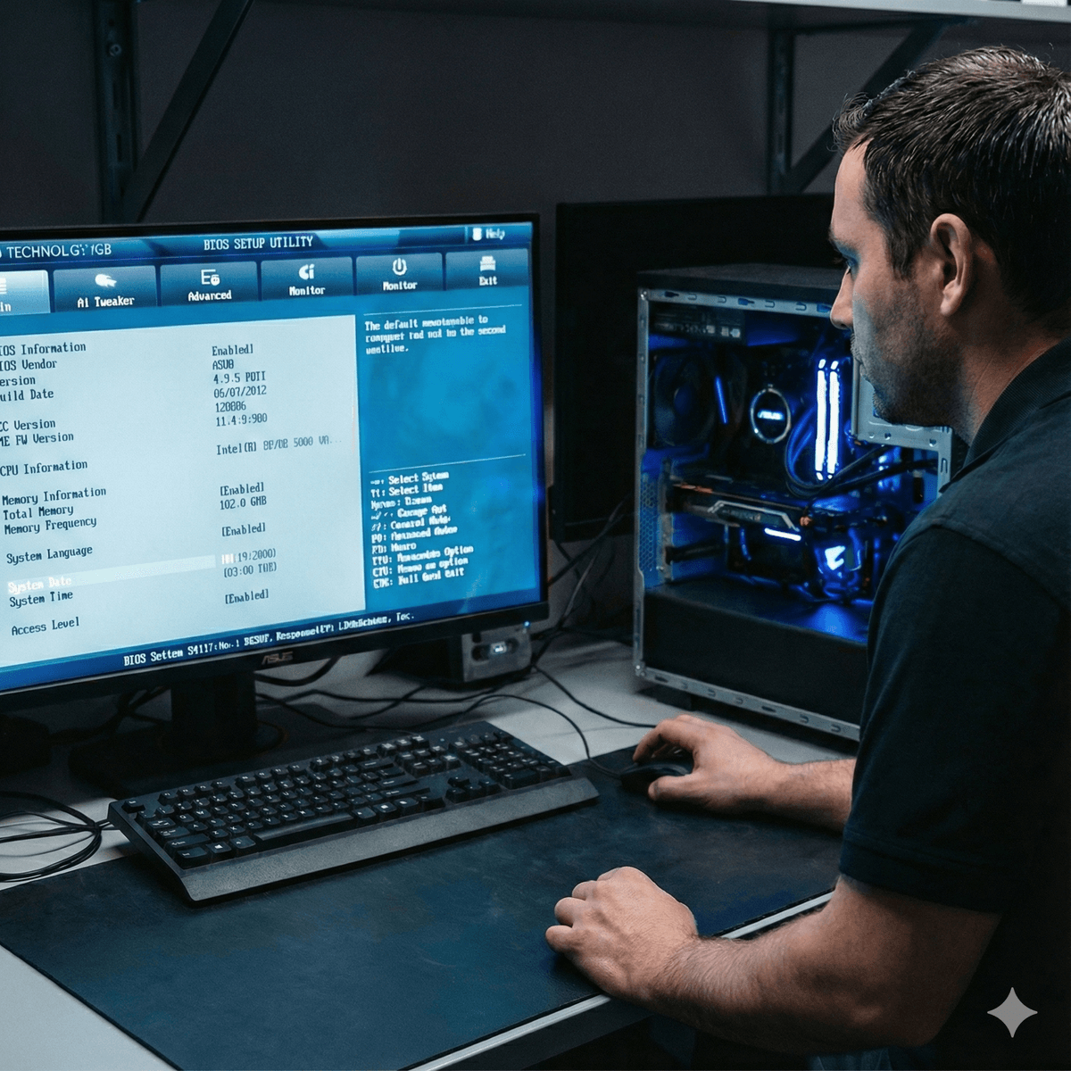 Validación de BIOS y configuración térmica de un ordenador VLCExtreme