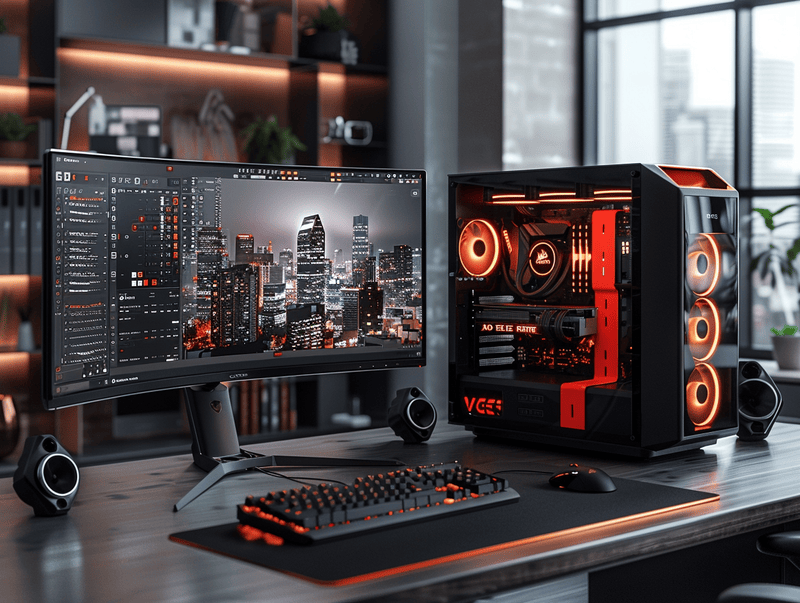 Ordenador extremo y personalizado para la edición de video y audio producción